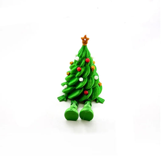 3D Printed Movable Christmas Tree Figurine | Xmas Décor Christmas Figurine Oasis Select Green