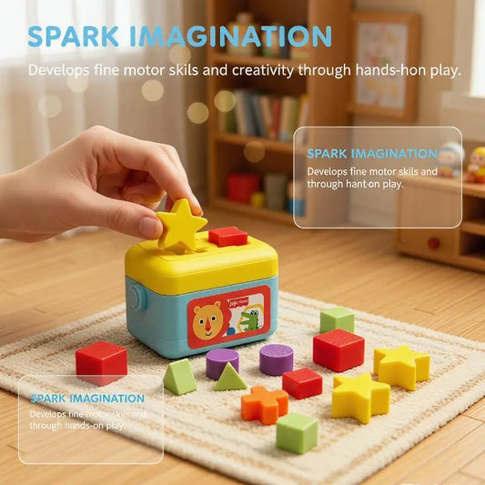 1:12 Miniature Shape Sorting Toy Box | Dollhouse Nursery Decor Dollhouse Miniature Peaceful Pleasures Health and Wellness