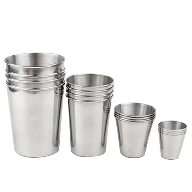 Stainless Steel Shot Cups Set of 4 – 170ml with Leather Bag