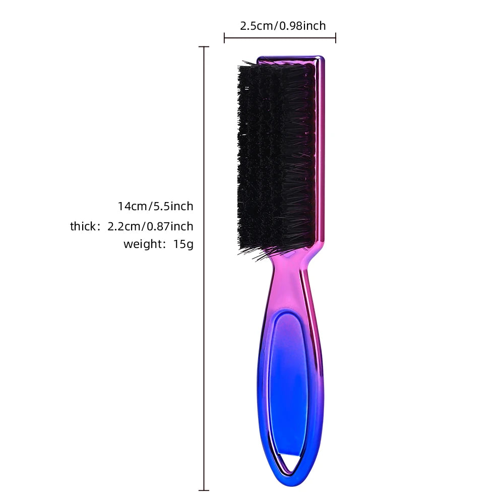 Professional Gradient Hair Cleaning Brush with Handle - Ideal for Men’s Hair and Beard Grooming & Clean-Up of Hair Clippings Peaceful Pleasures Health and Wellness