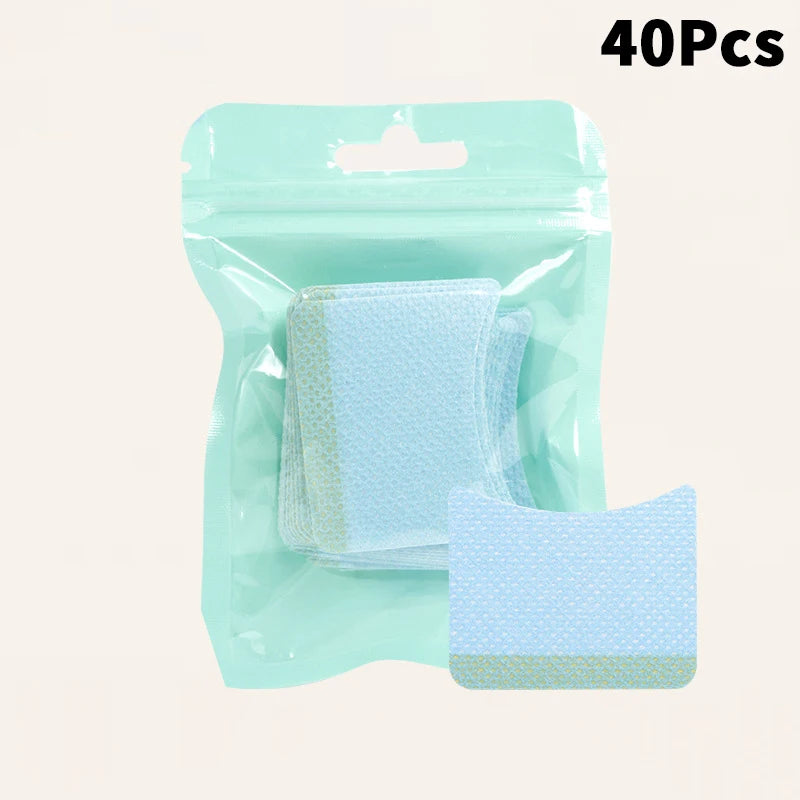 40/50Pcs Disposable Cotton Eyelashes Patch Sticker For Removing False Lash Eye Pads Patch Eyelash Extension Pad Women Makeup Peaceful Pleasures Health and Wellness 40Pcs Blue