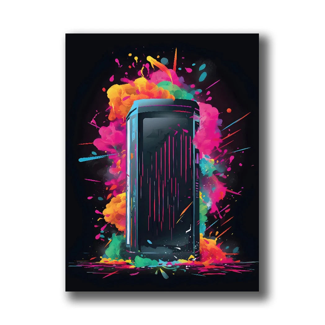 Neon Gaming Canvas Wall Art | Gamepad & Character Poster