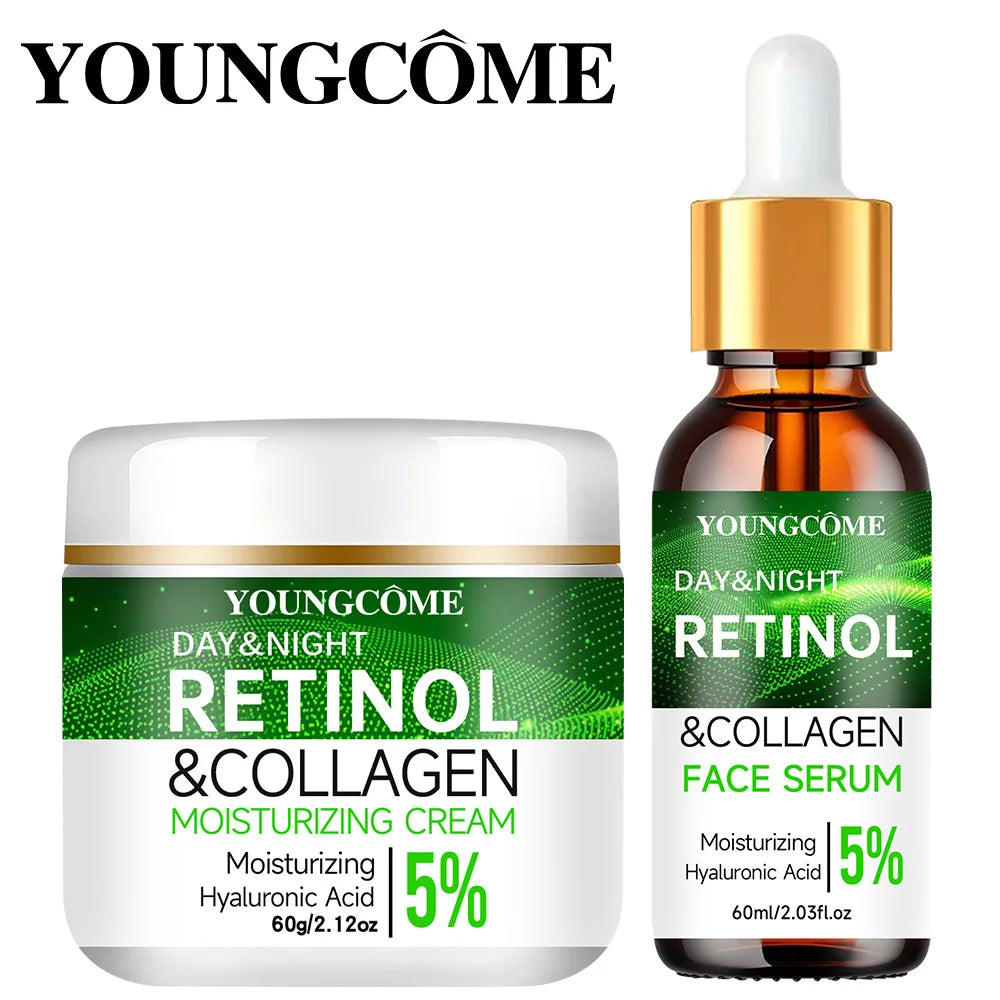 YOUNGCOME Retinol Day Night Moisturizer Cream - Hyaluronic Acid Hydration for Daily Skin Care | Face Moisturizing Lotion Peaceful Pleasures Health and Wellness