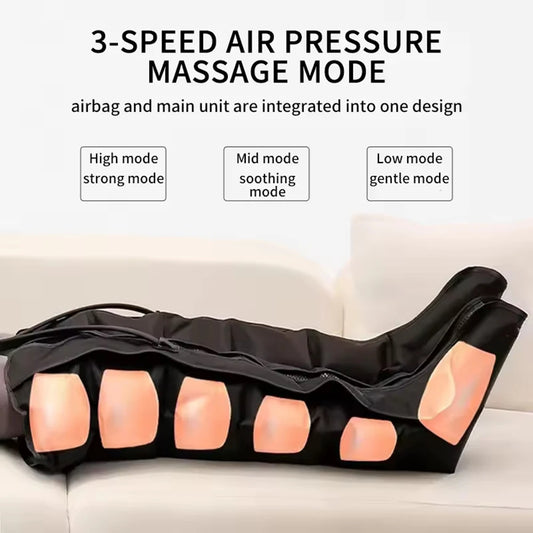 6 Airbag Air Compression Massage Boots Pneumatic Boots Used for Circulation and Leg Muscle Relaxation to Relieve Varicos Veins Peaceful Pleasures Health and Wellness