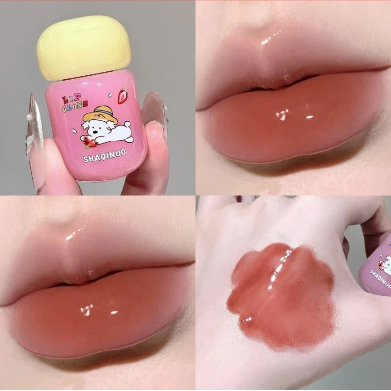 Mirror Jelly Lip Gloss – Hydrating Glass-Shine Lip Glaze | 6 Colors