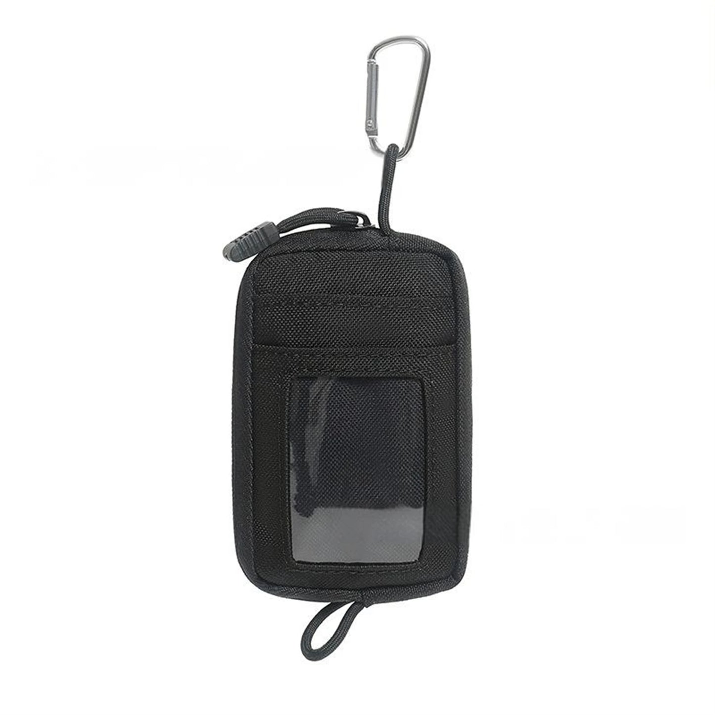 Outdoor Travel Mini Key Bag Water Resistant Nylon Pouch Travel Storage Bag for Man and Woman Wallet Peaceful Pleasures Health and Wellness Black