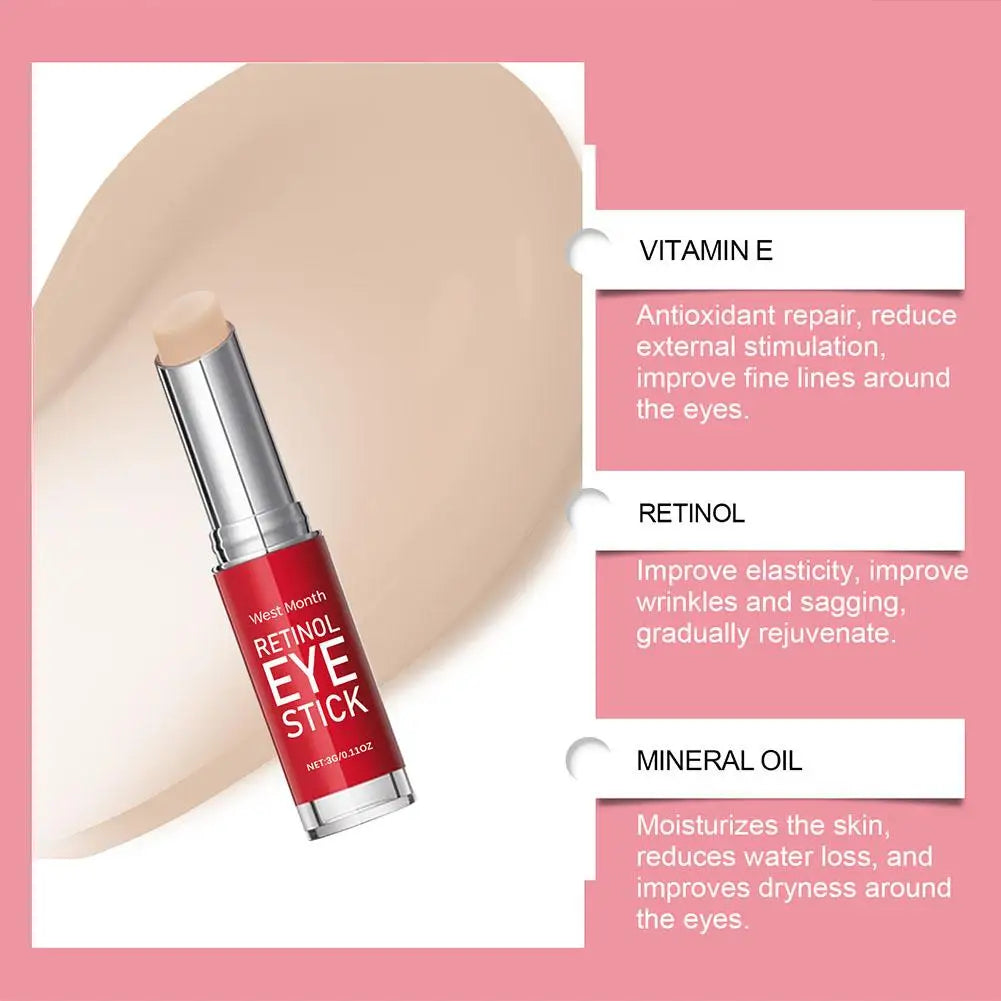 Retinol Eye Stick for Dark Circles, Wrinkles & Puffiness Eye Treatment Stick Peaceful Pleasures Health and Wellness