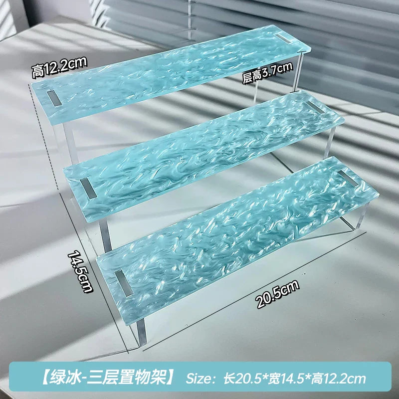 3-Tier Acrylic Ladder Desktop Shelf – Perfume & Cosmetic Display