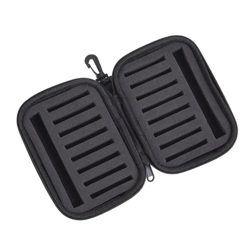 2026 Professional Portable Fly Spinner Spoon Fishing Lure Storage Case Box with 16 Slots Hard EVA Container Bag for Fishing Gear Peaceful Pleasures Health and Wellness