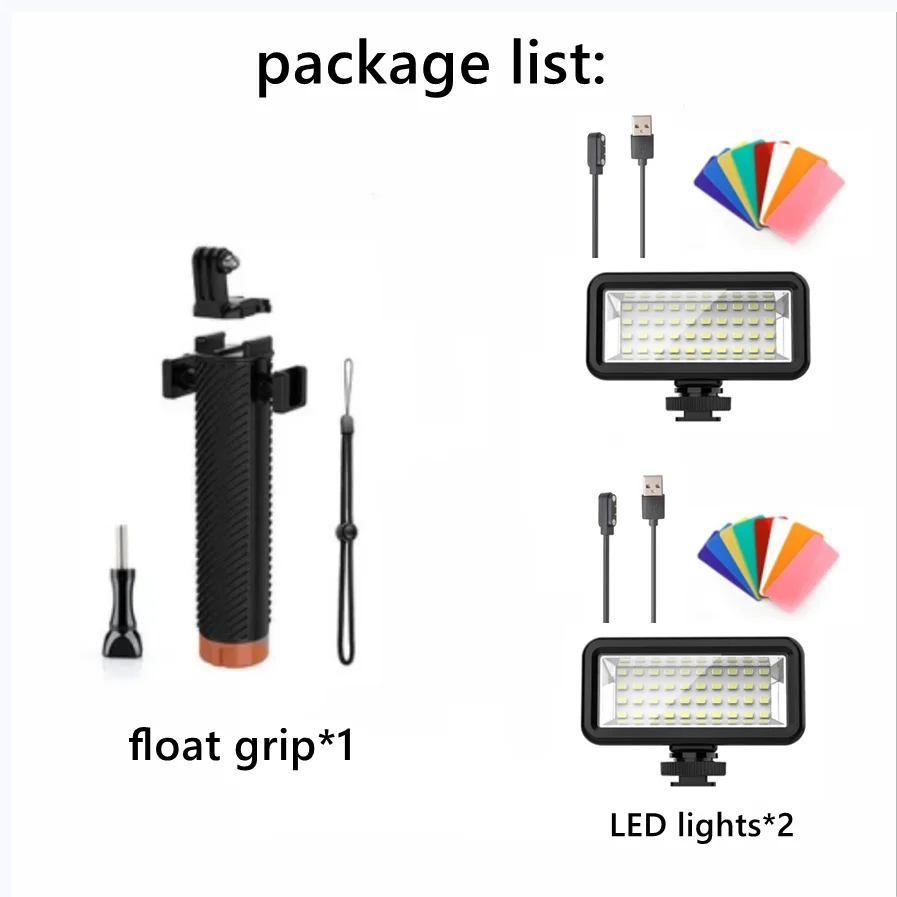 40M Waterproof Underwater LED Fill Light for GoPro & DJI
