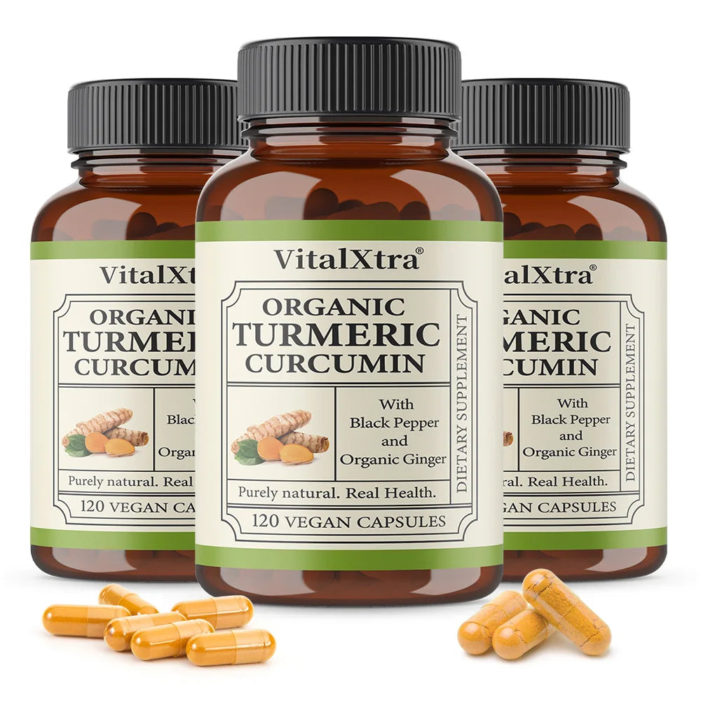 Turmeric Curcumin with Black Pepper,with 95% Curcuminoids,Extra Strength Turmeric,Enhanced Absorption,Joint Support Supplement Peaceful Pleasures Health and Wellness 120 count-3 bottle