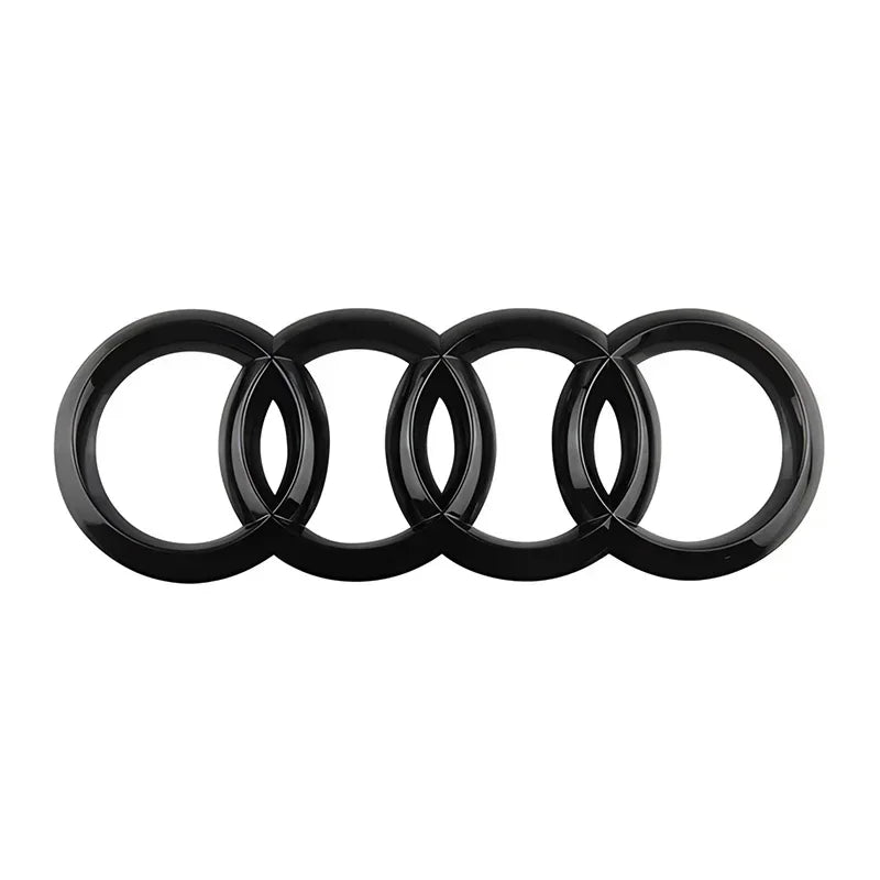 Black 4-Ring ABS Emblem Badge for Audi A3 A4 A5 A6 Q3 Q5 Q8