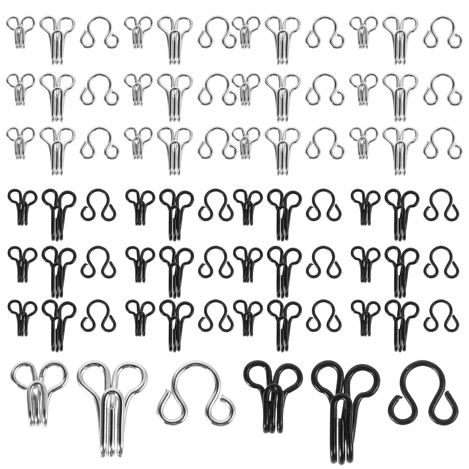 60Pcs Metal Invisible Hook Clasps Adjustable Buckle for Clothing Coats Sweaters Everyday Formal Wear Decorative Peaceful Pleasures Health and Wellness Default Title