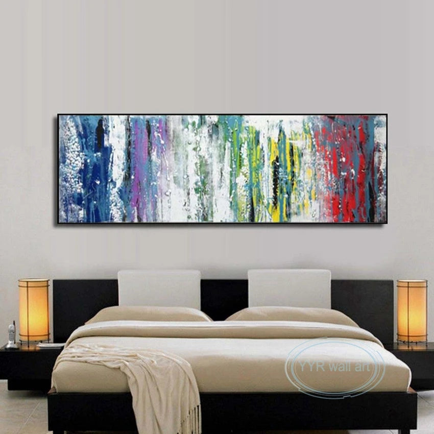 Abstract Hand-Painted Oil Painting on Canvas | Custom Wall Art Hand-Painted Canvas Art Peaceful Pleasures Health and Wellness