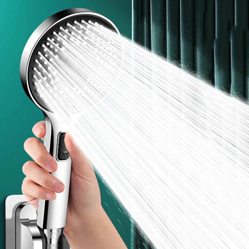5-Mode High Pressure Handheld Shower Head | One-Key Stop