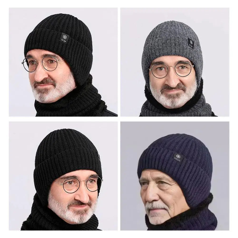 Winter Knit Beanie Hat with Ear Cover – Unisex Adult Knit Winter Beanie Peaceful Pleasures Health and Wellness