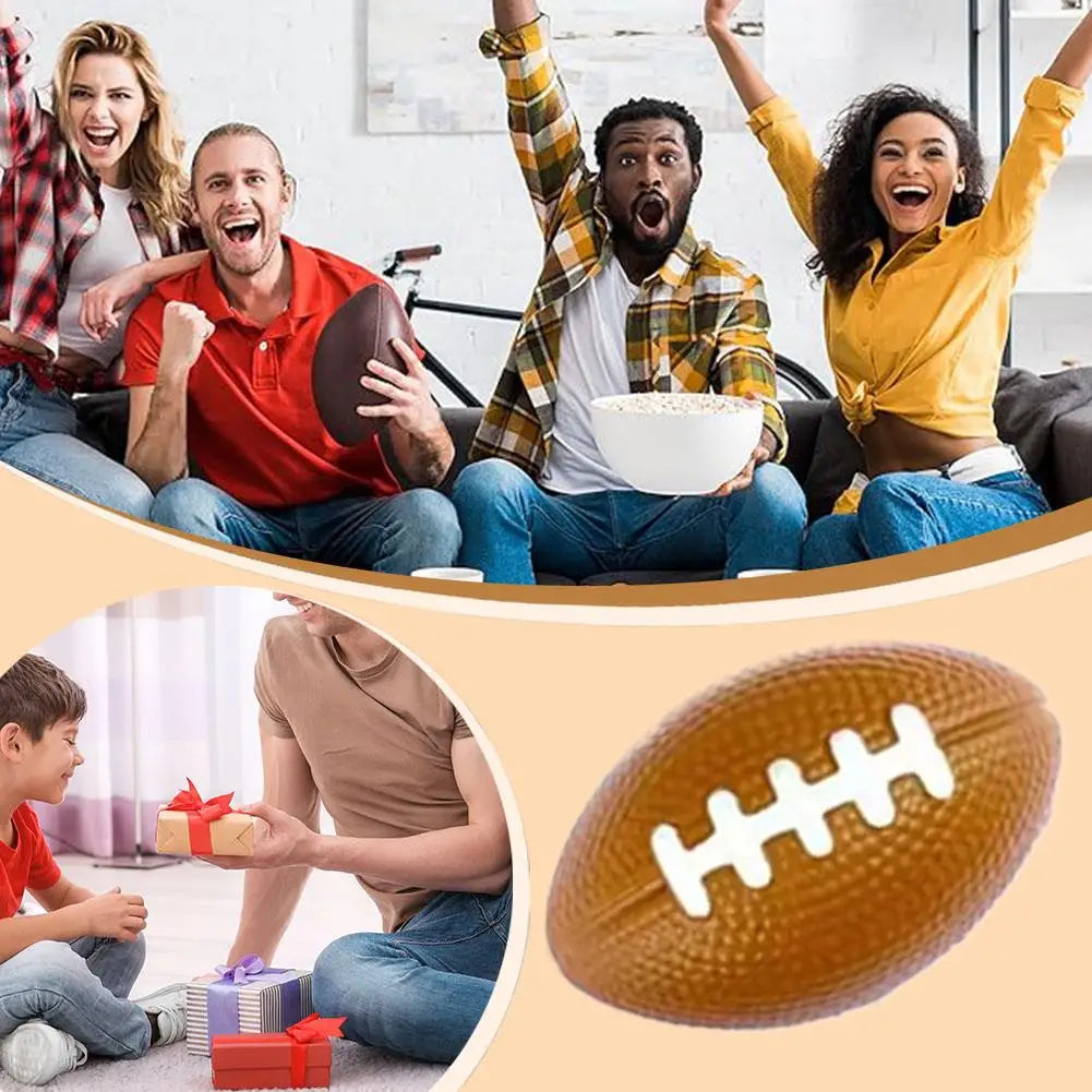 10-Pack Mini Football Bouncy Balls – Party Favors & Prizes