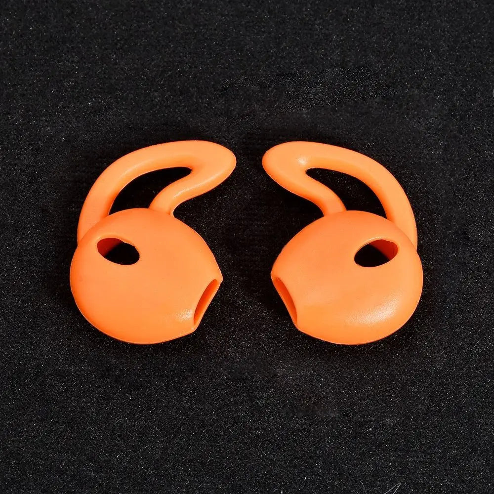 1 Pair Silicone Earphone Holder Anti Drop Prevent Falling Off Silicone Earbud Covers Anti Falling Headphone Pads Yoga Peaceful Pleasures Health and Wellness orange