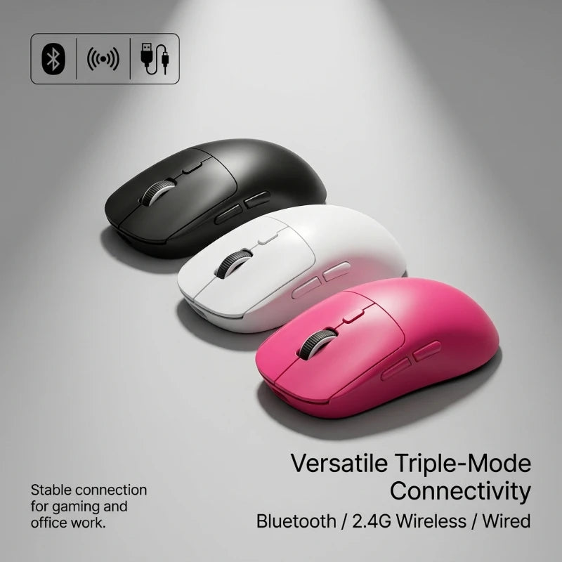 Tri-mode M348 Superlight Mouse Bluetooth 2.4G Wireless Gaming Mouse Flagship Chip Gaming Sensor 6 Adjustable DPI for Office Game Peaceful Pleasures Health and Wellness