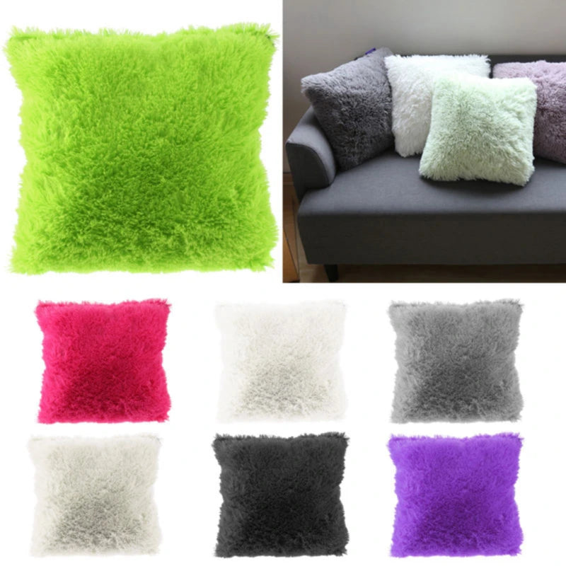 Throw Pillow Cover Short Plush Comfortable and Soft Sofa Decoration Household Products Modern Minimalism Cushion Covers Peaceful Pleasures Health and Wellness