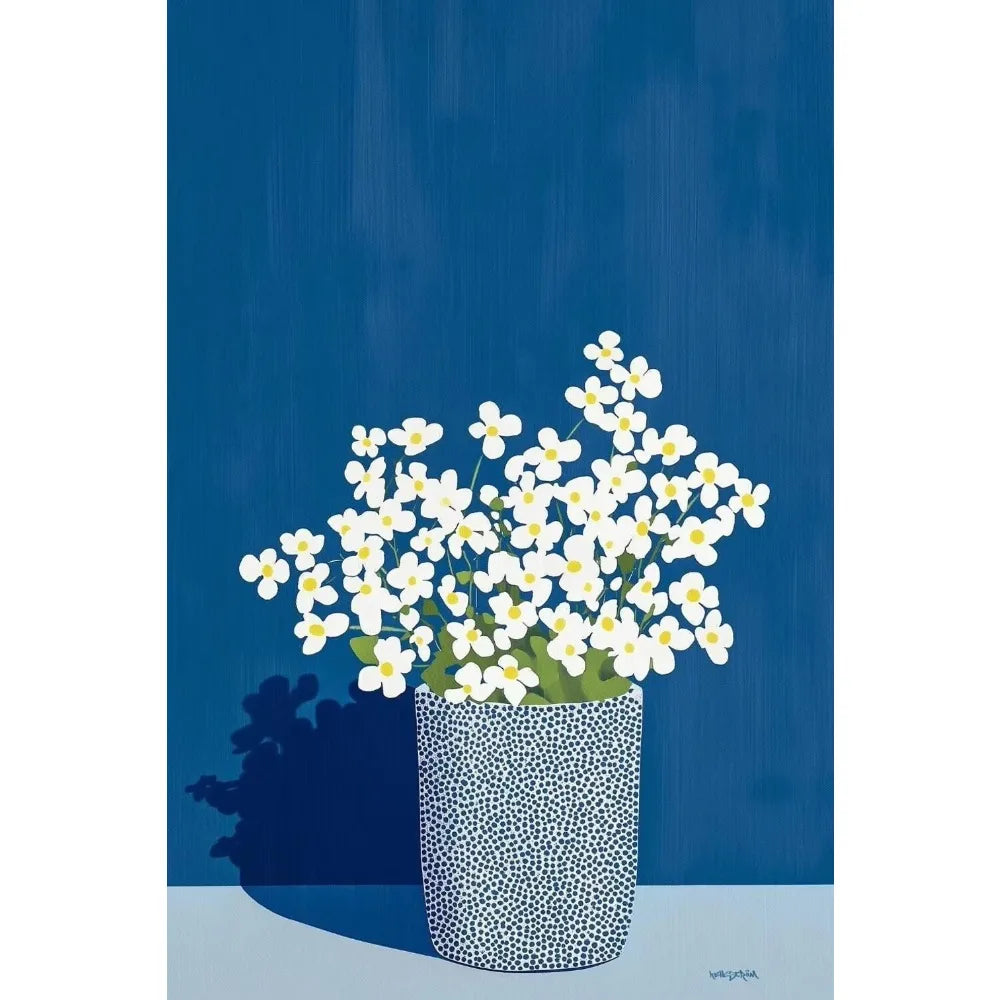 Garden Flower Vase Art Poster Flower Plant Illustration Print Canvas Painting Wall Art Picture Home Living Room Room Decorati Peaceful Pleasures Health and Wellness TT2265 40x60cm Unframed