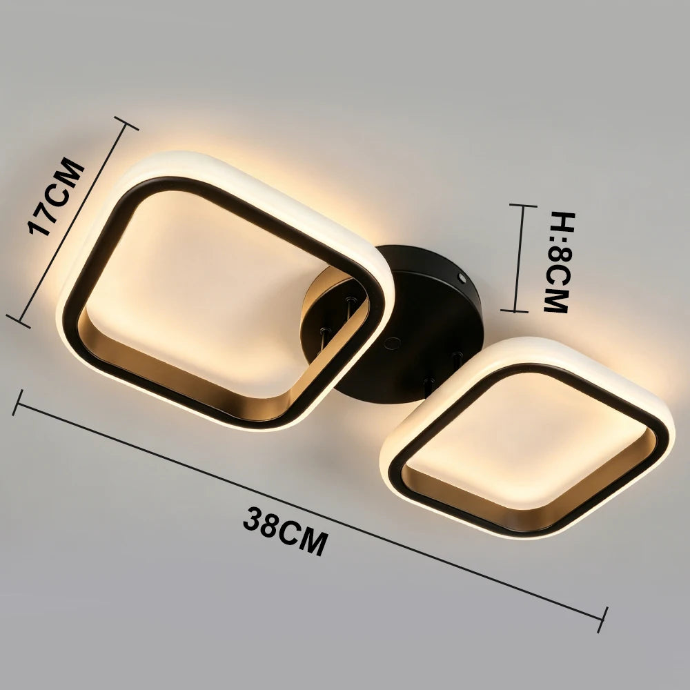 RUNTOIN Modern LED Circle Ceiling Light | 3000K–6500K 3-Color