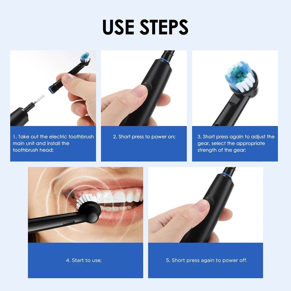 URGGU Sonic Electric Toothbrush – 5 Modes, Timer & 4 Heads