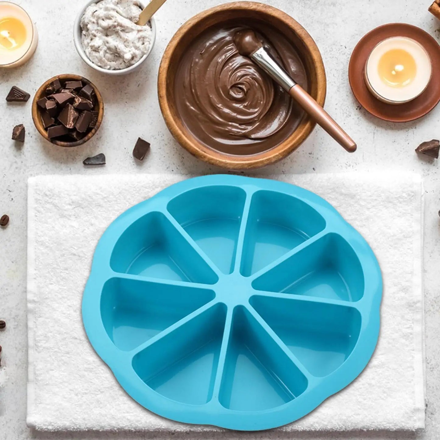 Silicone Brownie & Cake Baking Mold – Non-Stick 6-Cavity Pan