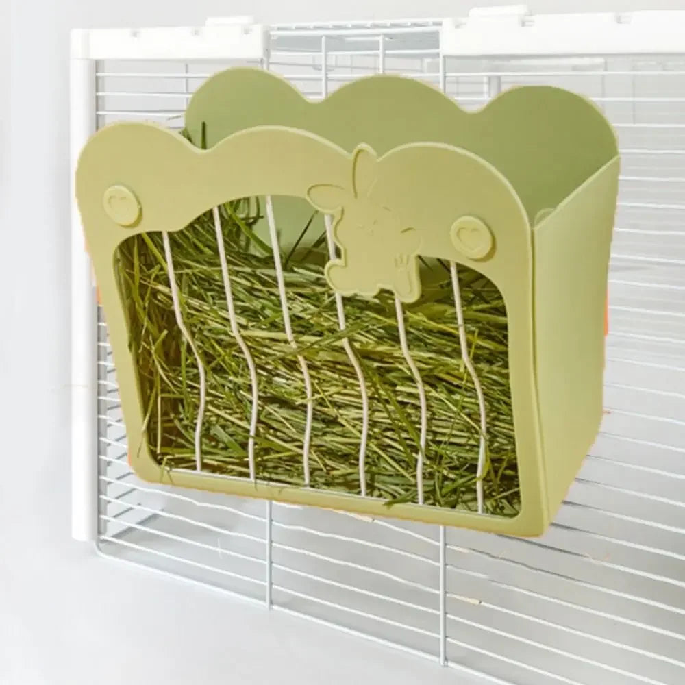 Hanging Rabbit Hay Feeder | Large Capacity Bunny Grass Rack