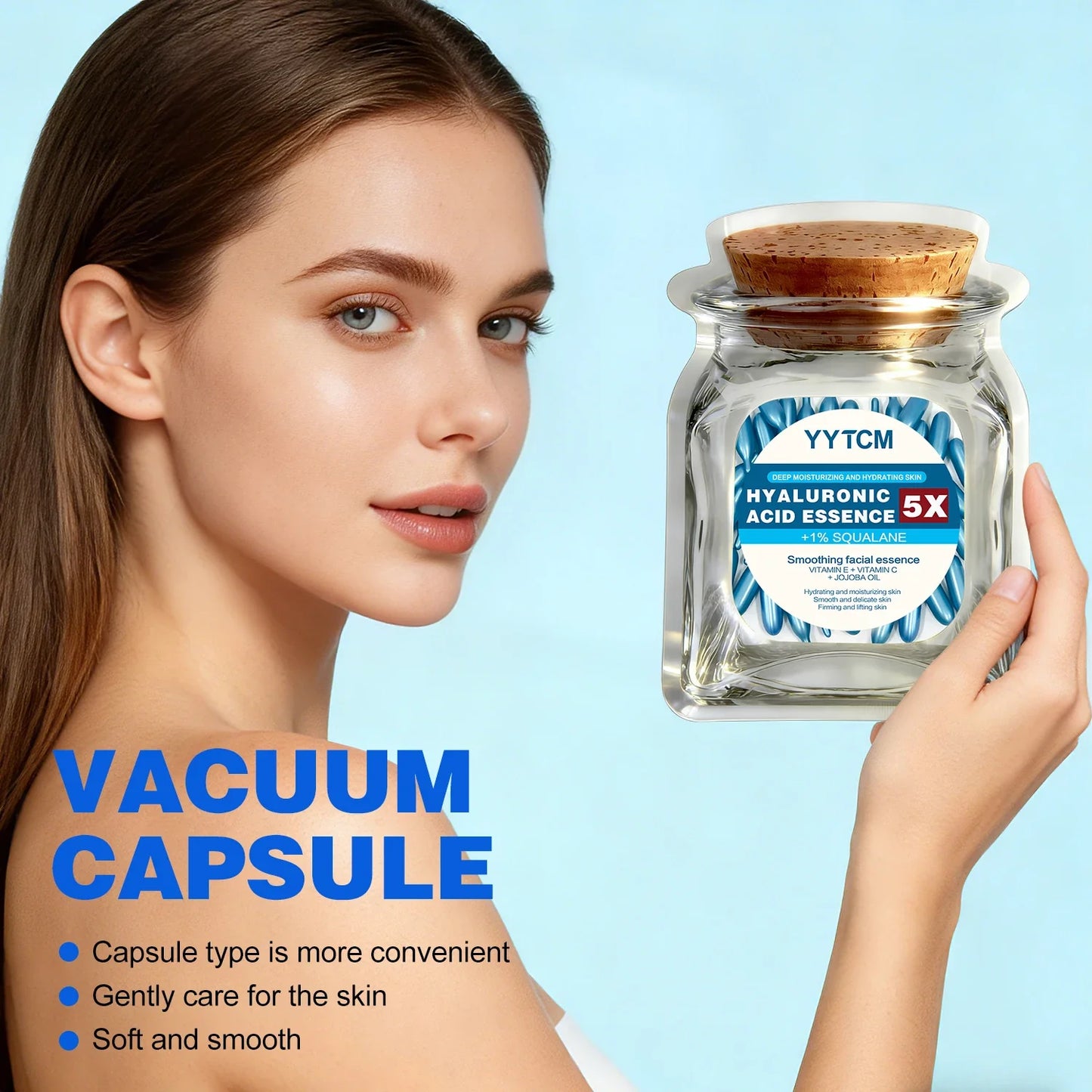 Hyaluronic Acid Brightening Face Serum Capsules | 18–180ct