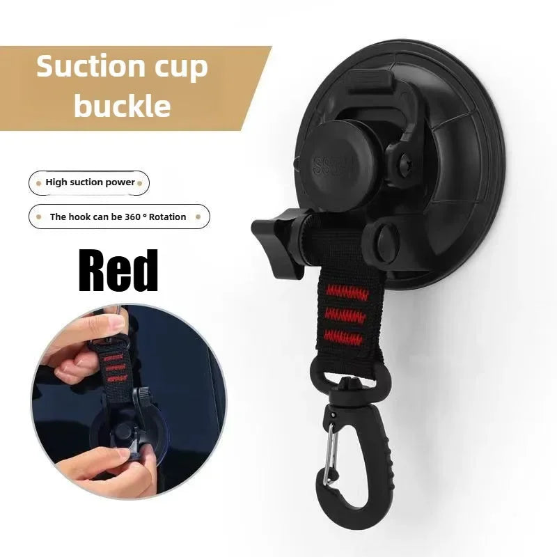 Car Tent Suction Cup Hooks | Camping Awning Buckle Clips 4-Pack