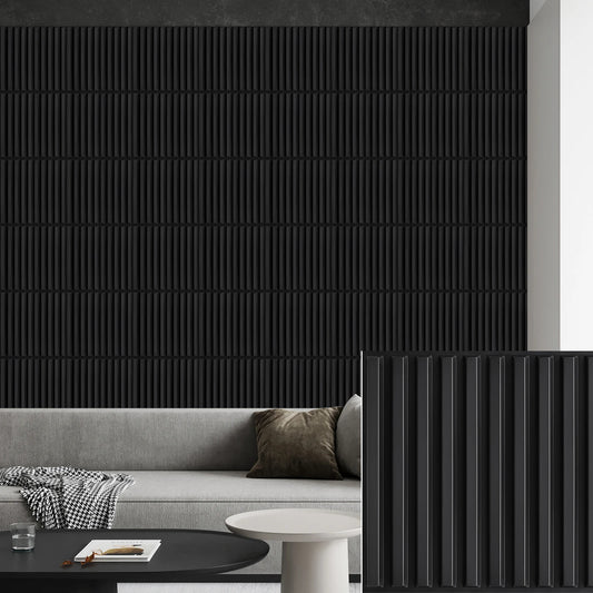 20/30pcs 3D pvc wall panels for indoor wall decoration, for living room hall bedroom hotel office,including tape Peaceful Pleasures Health and Wellness black 20pcs