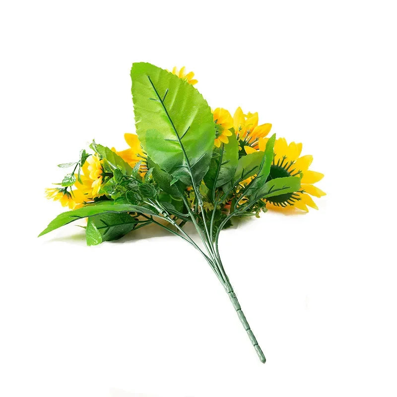 Artificial Silk Sunflower Bouquet | Wedding & Home Decor