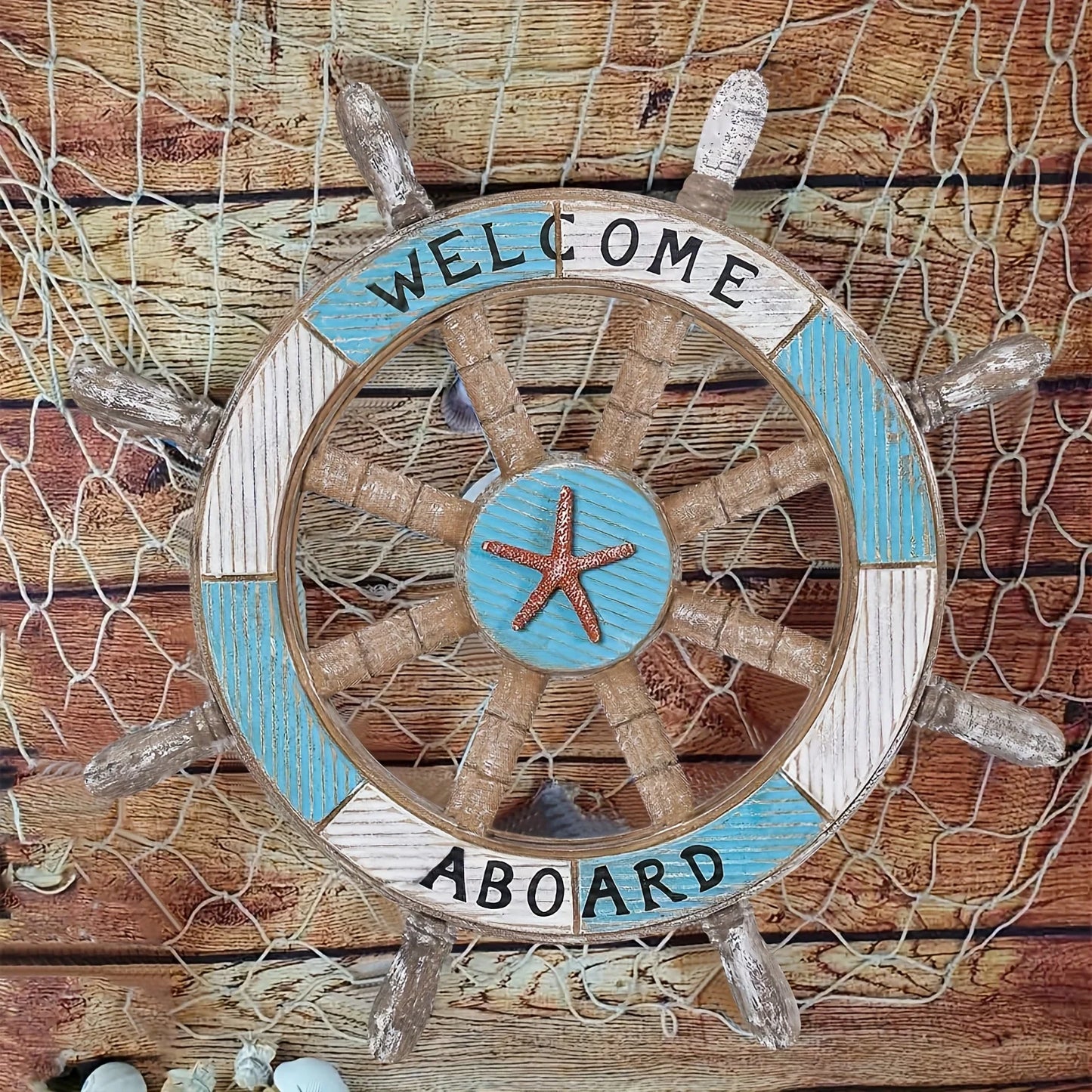 1 Set of Nautical-Themed Home Decor Wooden Anchors, Helms, and Lifebuoys Ocean-Themed Wall Hanging Decorations Indoor Nautical Decor Can Be Used for Wall Decoration at Outdoor Parties and Yard Gatherings Peaceful Pleasures Health and Wellness