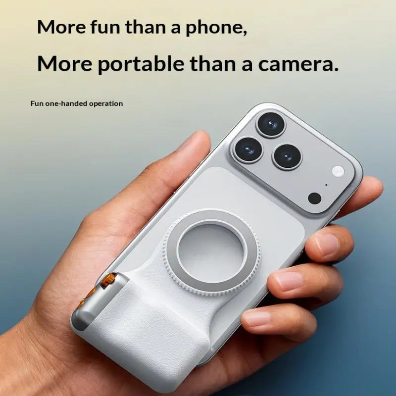 Magnetic Phone Camera Grip with Fill Light & Remote Shutter