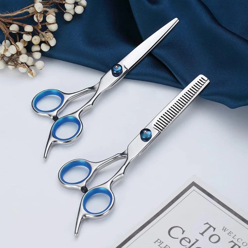Entry Level Stainless Steel Scissors for Hair Thinning Clipper 6 inches Barber Shop Apprentice Hairdressing Haircut Trim Tools Peaceful Pleasures Health and Wellness