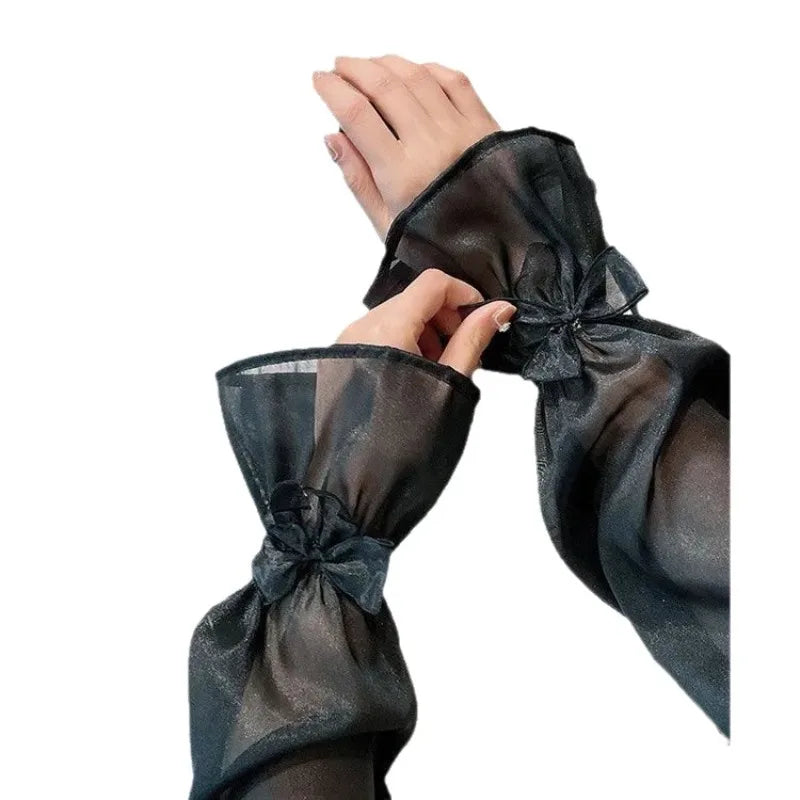 Women's UV Protection Bow Arm Sleeves | Ice Silk Sun Sleeves