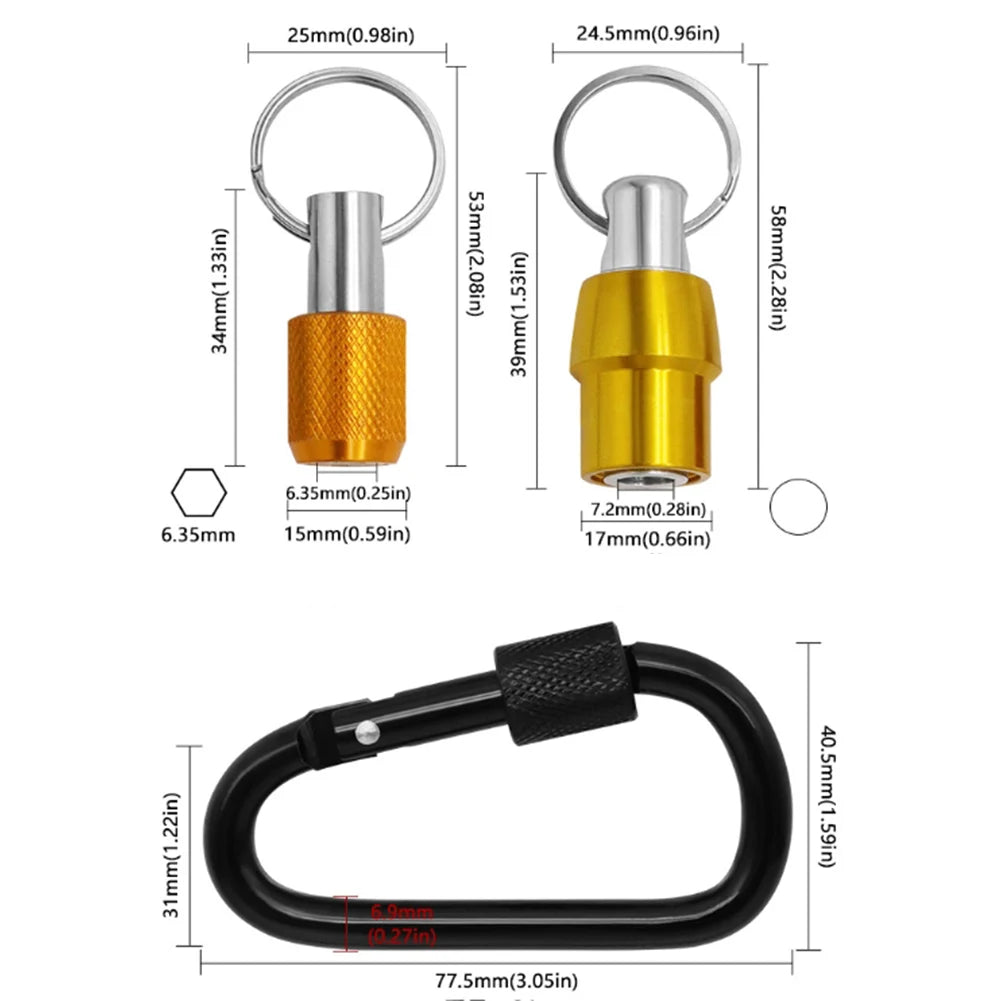 Drill Bit Holder 1 4 Hex Shank Screwdriver Keychain Extension Bar