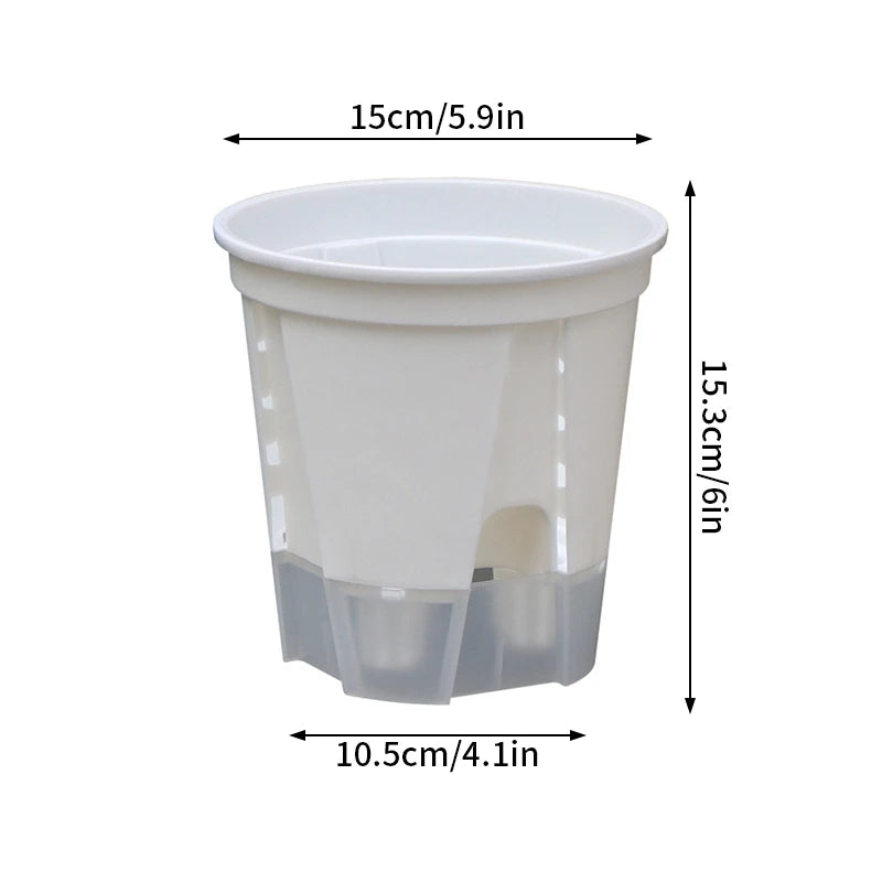 Self-Watering Transparent Orchid Pot | Double Layer Hydroponic