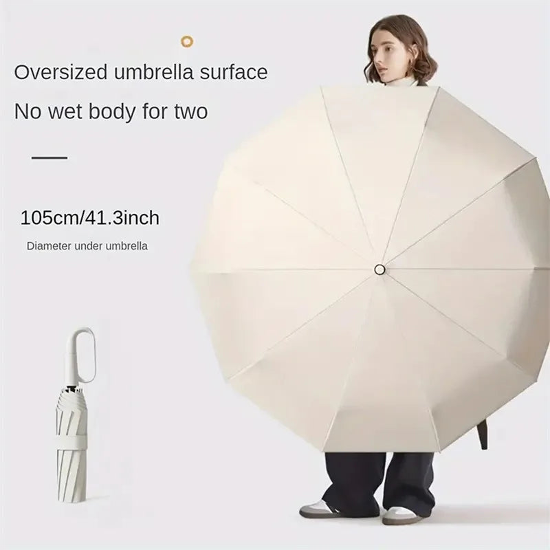 Automatic Windproof UV Folding Umbrella – Large Rain Parasol
