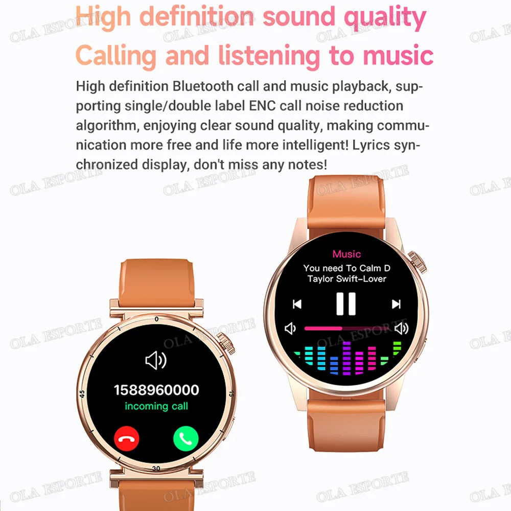 2026 Smart Watch Android IOS Phone 1.27 Inch Color Screen Bluetooth Answer Call Fitness Watches Tracker Smartwatch Women NewHW12 Peaceful Pleasures Health and Wellness
