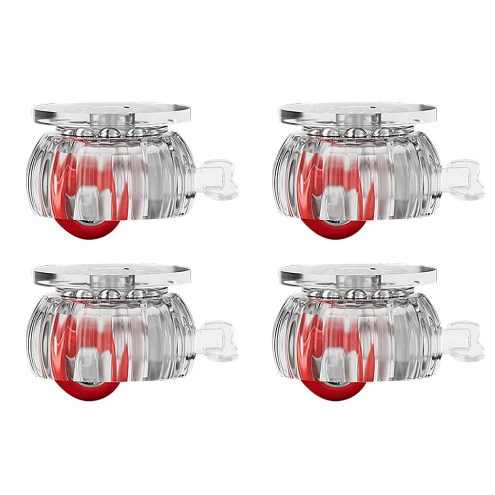 4-Pack Self-Adhesive 360° Swivel Furniture Caster Wheels