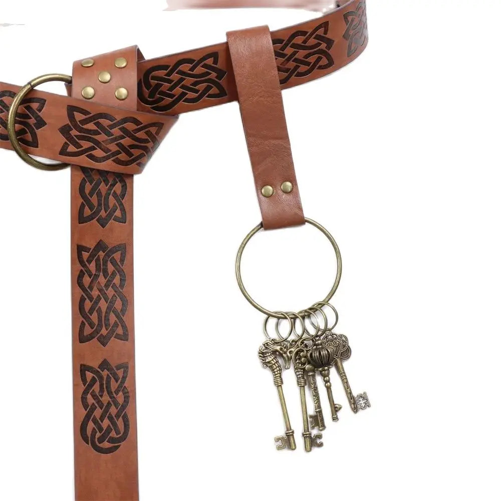Medieval Cosplay Belt Renaissance Copper Coin Printed Waist Bag