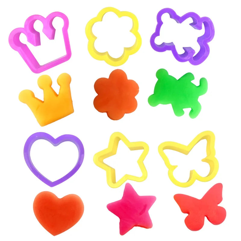 Play Dough Mold Tools Creative Noodles Maker Plate Knife Fork Shape