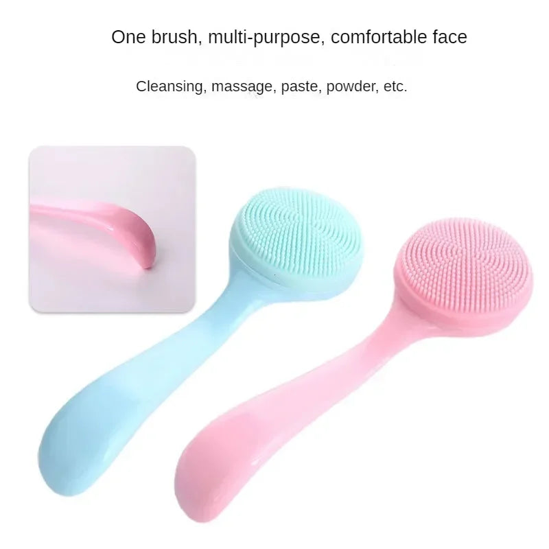 Soft Silicone Facial Cleansing Brush | Makeup & Blackhead Facial Cleansing Brush Peaceful Pleasures Health and Wellness