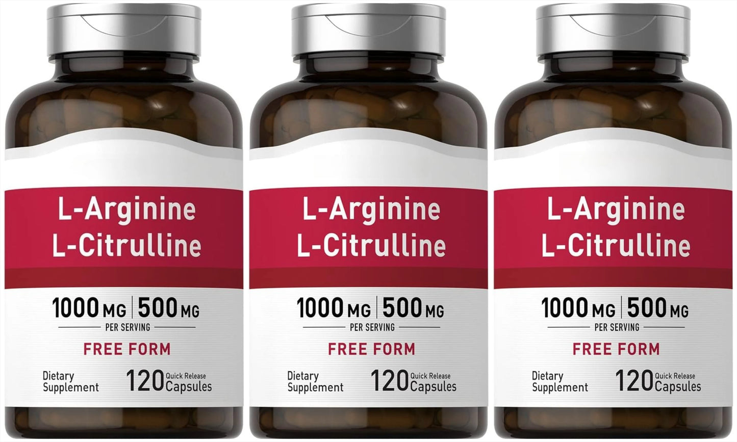 L-Arginine L-Citrulline 1500mg Pills – Non-GMO, Gluten Free