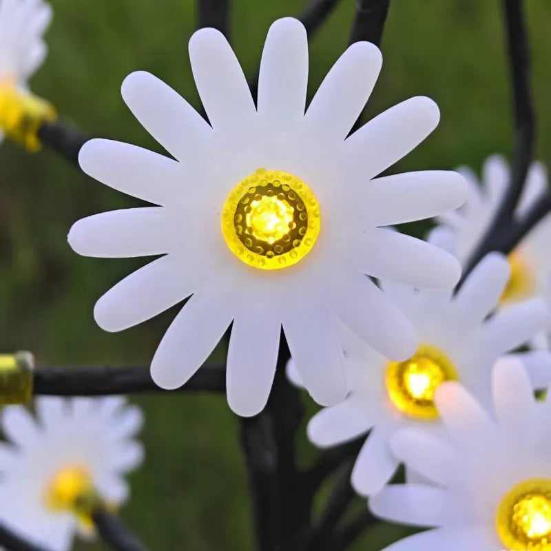 Solar Daisy LED Garden Stake Lights | Outdoor Lawn Flower Decor