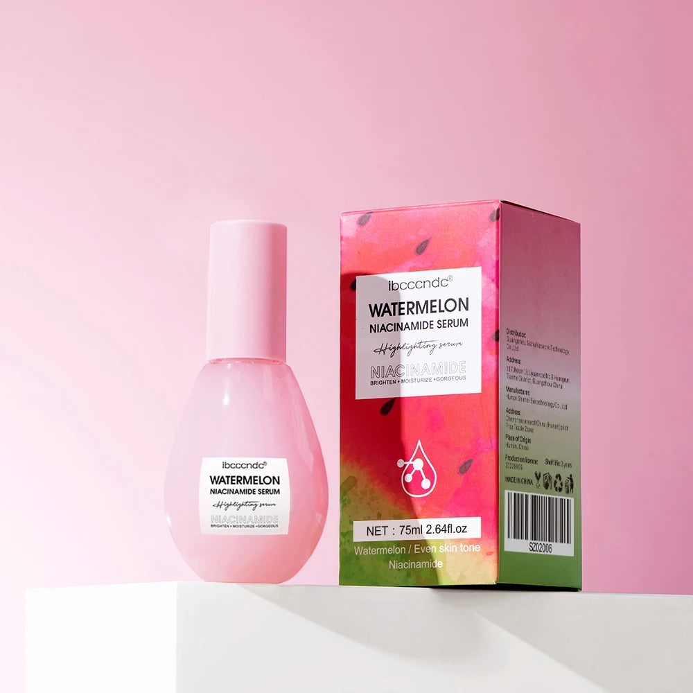 New Watermelon Glow Niacinamide Dew Drops Serum Makeup Primer Cream Lightweight Facial Serum & Priming Liquid Brightner Peaceful Pleasures Health and Wellness