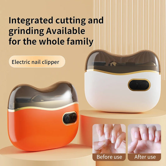 Automatic Electric Nail Trimmer with Light Rechargeable Nail Cutter for Manicure Baby Adult Grinding And Polishing Peaceful Pleasures Health and Wellness