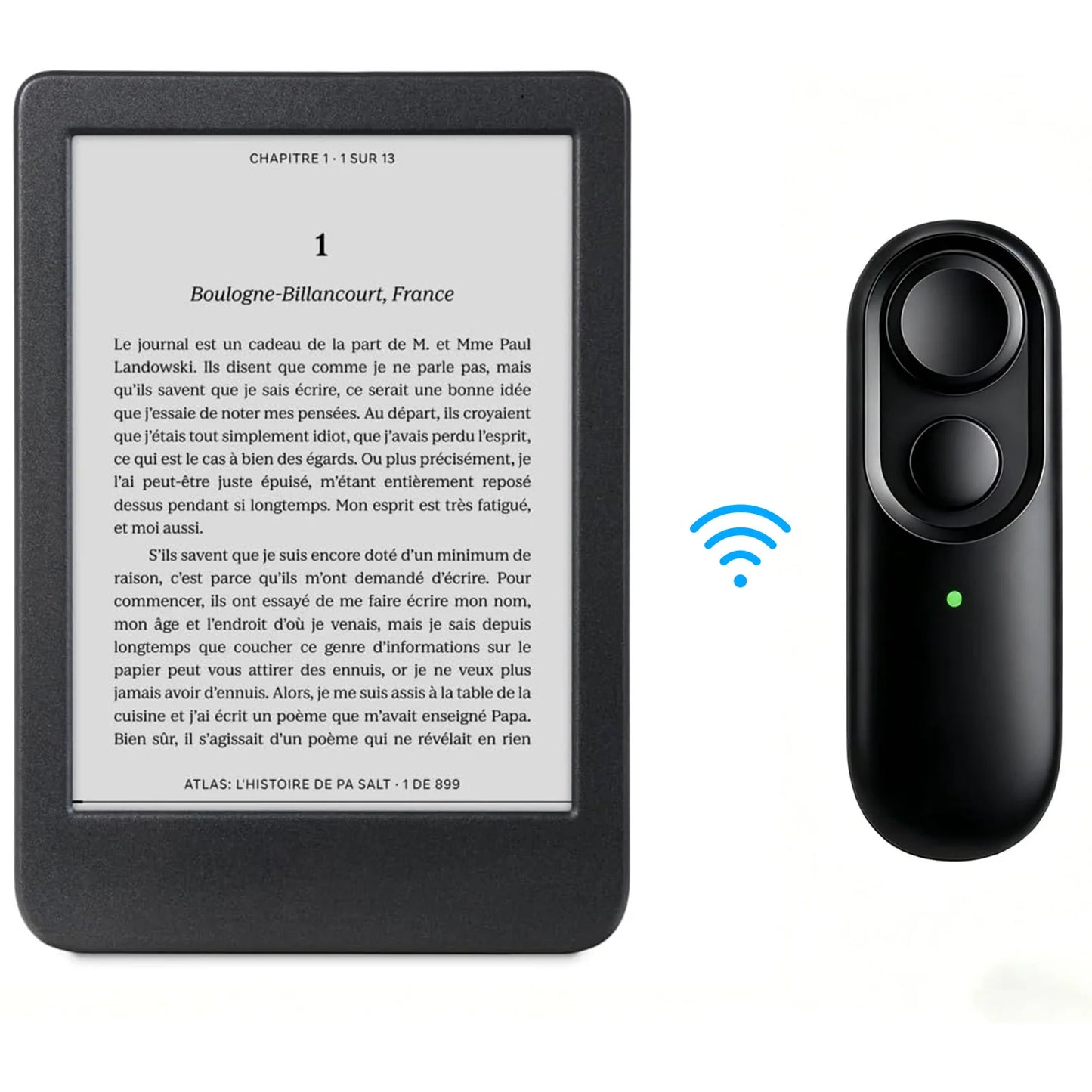 BT5.4 Remote Control Page Turner Rechargeable Reading Trigger Clicker Remote Control Clicker for Kobo Reading Accessories Peaceful Pleasures Health and Wellness
